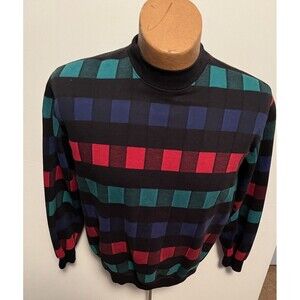 Vintage 90s BonWorth Color Block Men’s Lightweight Sweater/ Sweatshirt- Medium